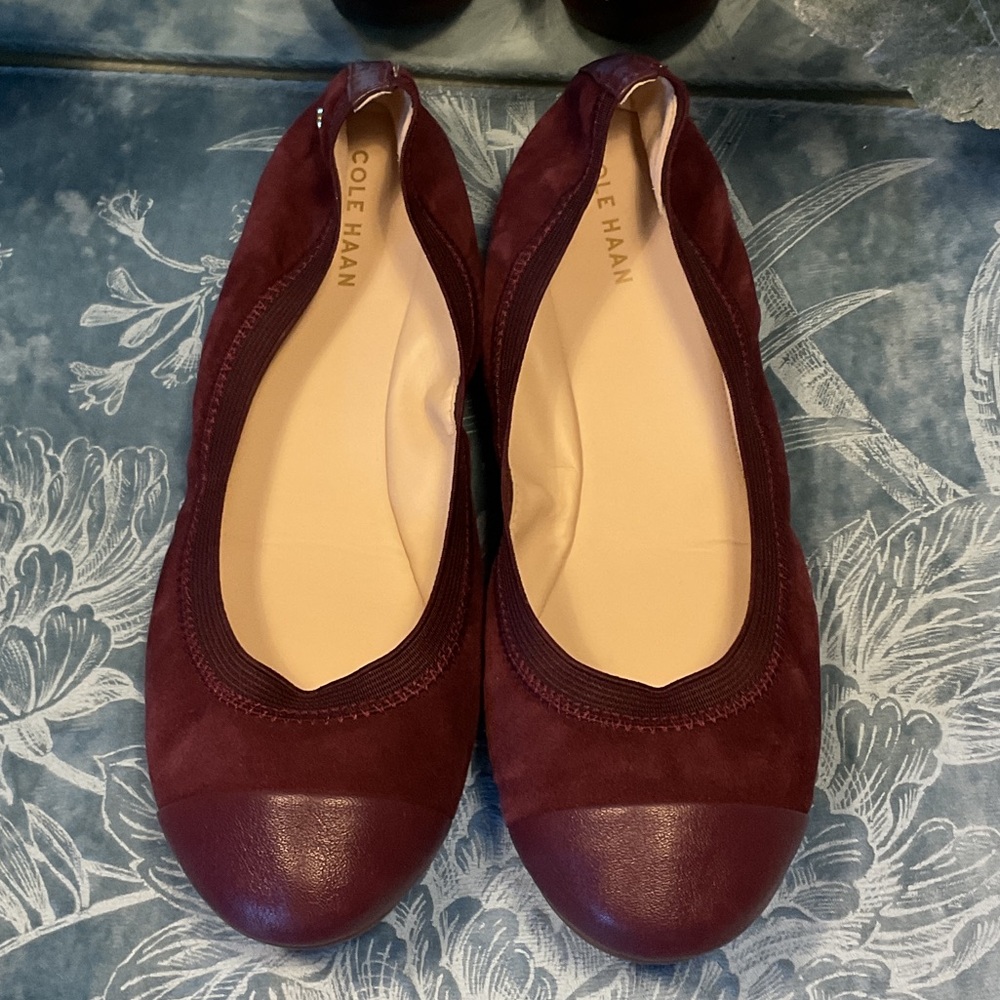 Cole Haan Ellbridge Maroon Ballerina Flats